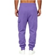 thumbnail image 6 of Men's Casual Cargo Sweatpants,Elastic Drawstring Waist,Loose Jogger Pants with Multi Pockets for Dinner Gathering, 6 of 6
