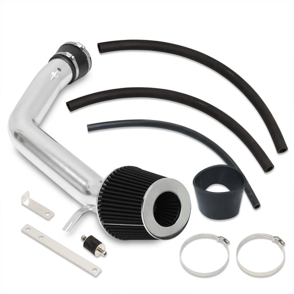 AJP Distributors Cold Air Short Ram Intake CAI SRI JDM Induction System Polished Aluminum Pipe Piping   Filter Compatible/Replacement For Honda Accord 3.0L V6 2003 2004 2005 2006 2007 03 04 05 06 07