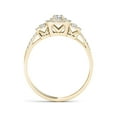thumbnail image 3 of 1/2 Carat T.W. Diamond 10kt Yellow Gold Double Halo Three-Stone Look Engagement Ring, 3 of 5