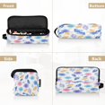 thumbnail image 4 of Hair Tools Travel Bag Heat-Resistant Curling Iron Organizer Bag with Detachable Heatproof Mat Travel Storage Case Blue and Purple Flowers, 4 of 8