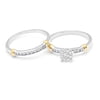Abigail Wedding Ring Set for Women Engagement Ring Sterling Silver CZ Ginger Lyne Collection