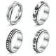 thumbnail image 3 of Anillos de boda y compromiso Qarigey Acero inoxidable 4 unids/set Tamaño 10, 3 of 6
