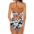 thumbnail image 4 of NICKSUN Maillot de Bain une Pièce pour Femmes Contrôle du Ventre Maillot de Bain Modeste Col en V, 4 of 8