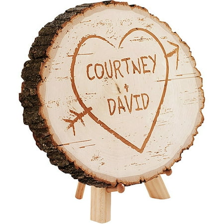carved heart personalized plaque basswood easel stand walmart