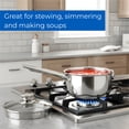thumbnail image 5 of Mainstays 1 qt Oven Safe Stainless Steel Saucepan with Straining Lid, 5 of 11