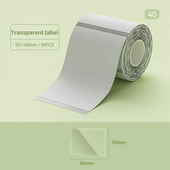 Niimbot B21/B1/B3S Thermal Label Sticker Paper Printable White 20-50mm Width Clothing Tag Commodity Price Food Self-Adhesive transparent 50x80