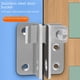 thumbnail image 4 of Hebilla de puerta de acero inoxidable negra, hebilla de puerta antirrobo, cerradura de puerta corrediza, candado abierto a la izquierda y a la derecha, cerradura de copia de pestillo de puerta, 4 of 4