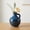 Blue, variant on 6 inch Farmhouse Ceramic Flower Vase with Handles for Table Decor,Brown