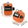 thumbnail image 2 of Handheld Tally Counter 4-Digit Number Count Clicker Counter Hand Counter Handheld Tally Counter (Orange), 2 of 10