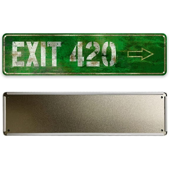 Streets Signs ST AVE DT Exit 420 Retro Road Street Metal Tin Sign Plate Drive Way Man Cave Outdorr Wall Decor Sign Gift 4x16 Inch