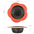 thumbnail image 2 of Creative Floor Drain Wholesale Plastic Plum Blossom Floor Drain TPR Floor Drain Sink Filter Sink Plug 2PCS Red, 2 of 5
