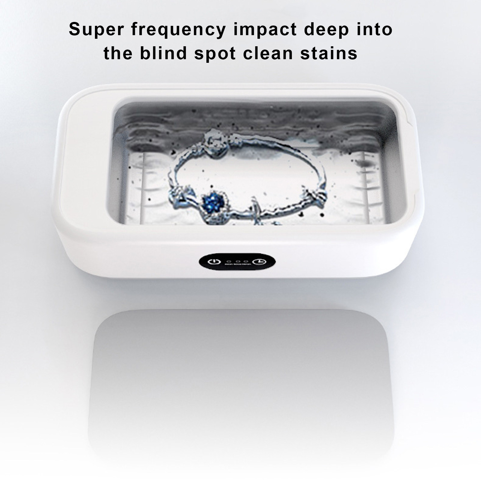 Homerr Ultrasonic Cleaning Machine Ultrasonic Cleaner Ultrasonic Jewelry Cleaner 360-Degree Deep Cleaning, Low Noise, EU Plug
