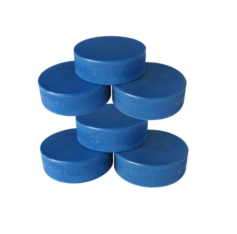 A&R Sports Blue Mite Ice Hockey Pucks, 6Pack