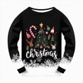 thumbnail image 4 of sdbrld Kids Boys Fall Winter Pajamas Christmas Long Sleeve Sleepwear Xmas Clothes and Pj's Pants 2 Piece Outfit Sets Black Sizes 8-9 Years, 4 of 5
