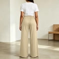 thumbnail image 6 of BXJX Womens Straight-leg Sweatpants, Casual Sports Drawstring Decor Elastic Waist Pants with Pockets Beige Size S-2XL, 6 of 7