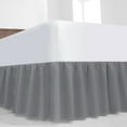 thumbnail image 2 of Simply Put Cotton Blend Percale Ruffled Bedskirt Full Frost Gray, 2 of 5
