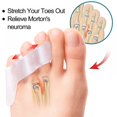thumbnail image 4 of Three-hole Little Toe Separator Overlapping Toes Bunion Blister Pain Relief Toe Straightener Protector Foot Care Tool, 4 of 7