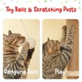 thumbnail image 6 of Furcato Cat Tree, Floor to Ceiling Cat Tower Adjustable Height [92.9-102.4 in=235-258cm], 7 Tiers Cat Climbing Play House with Fully Sisal Scratching Post, Beige, 6 of 10