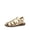 GOLD-METALLIC, variant on Womens Fisherman Gladiator Braided Flat Sandal Cute Woven Strappy Closed Toe Shoes for Summer