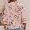 thumbnail image 4 of Camisetas casuales, manga corta con cuello en V y manga trompeta para mujer, camiseta con cuello en V, la mejor de su clase, 4 of 6
