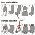 thumbnail image 3 of Tignapoo Universal 9-Piece Car Seat Cover Set for All Seasons - Available in Two Beige Styles, Durable Cotton Material, Easy to Install, Breathable and Comfortable for Year-Round Use, 3 of 7