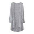 thumbnail image 6 of Long Cardigan Women's Long Sleeve Thin Spring Summer Autumn Cardigan Sweater Hoodie Women plus Size Womens Light Weight Cardigan Sweaters for Women plus Size 4x Rib Cage Cardigan Open Long Cardigans, 6 of 7