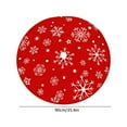 thumbnail image 3 of Christmas Tree Skirt 35 Inch Square Printed Design Polyester Fabric Holiday Decor Gift Display Mat Tree Bottom Decoration Festive Christmas Home Decor, 3 of 6