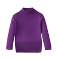 thumbnail image 6 of GYRATEDREAM Kids Boys Girls Cable Knit Slim Fit Sweaters Long Sleeve Crewneck Chunky Pullover Cute Knitwear Fall Jumper Tops for 5-6Y Purple, 6 of 6