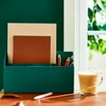 thumbnail image 2 of Pen+Gear Desktop Organizer, 4 Compartments, Green Emerald, 2 of 6