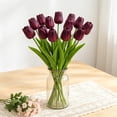 thumbnail image 4 of Hyknon Artificial Tulips Flowers, Faux Silk Flower Picks with Stems, Realistic Bendable DIY Floral Bundles, Real Touch Fade Resistan Bouquet Decor for Indoor Decor Table Centerpieces Wedding Home 13", 4 of 6