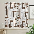 thumbnail image 2 of Modern Art Geometry Brown Gray Curtain Home ration Living Room Short Curtains Window Treatments For Kitchen Bedroom, 2 of 5