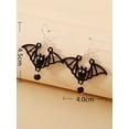 thumbnail image 4 of Pendientes negros retro de 2 piezas, pendientes de moda de murciélago extraño (negro) brillar Electrónica, 4 of 5