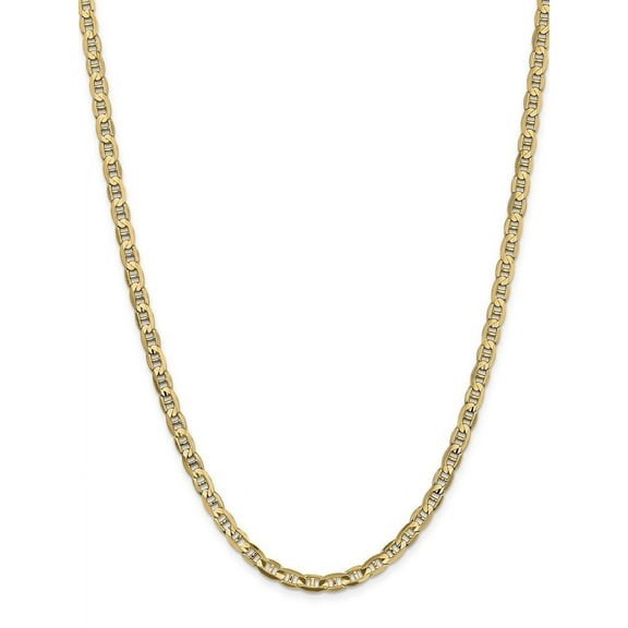 Solid 14K 4.5mm Concave Anchor Chain Bracelet / Anklet