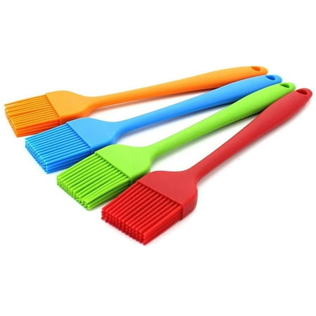 

Windfall 4pcs Kitchen Baking Tool Bread Cream Pastry Oil Silicone BBQ Barbecue Basting Brush Basting Brush for Cooking Silicone Brush Pastry Brush for Baking Barbecue Brush