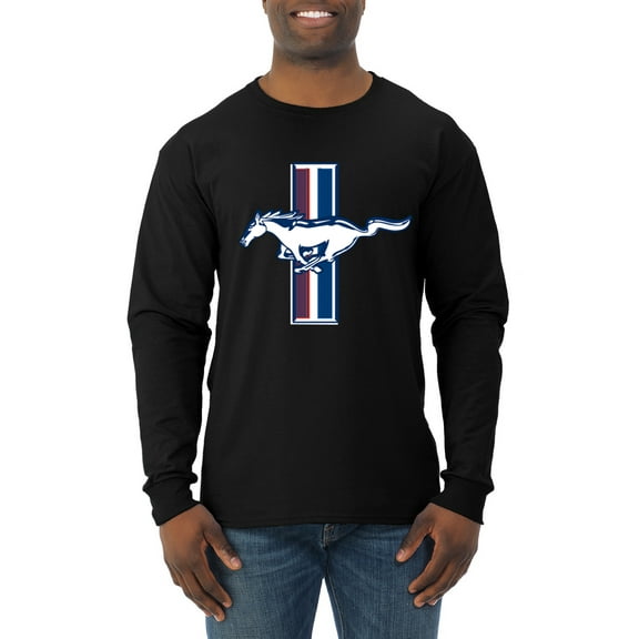 Wild Bobby Ford Mustang Retro USA Vintage Logo Classic Bar, Cars and Trucks Men Long Sleeve Shirt