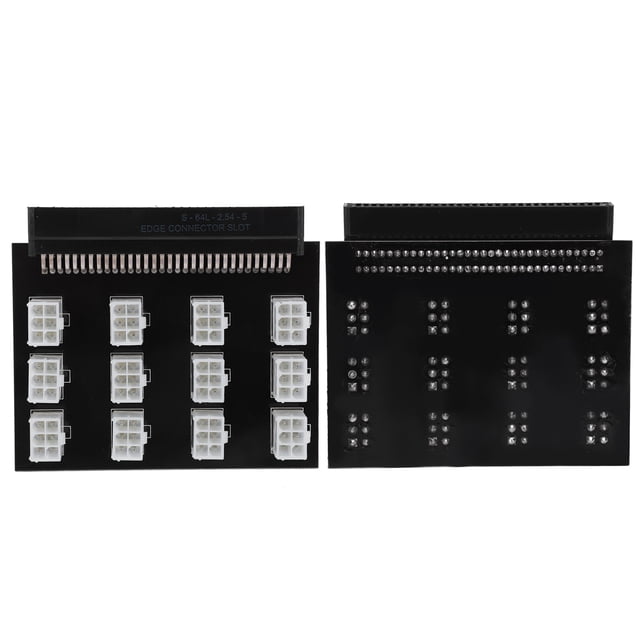Adaptador de placa de ruptura con 12 puertos Convertidor de 1100W 1400W Fuentes de alimentación del servidor de minería Componentes de computadora Cable de 6 pines para ANGGREK Otros