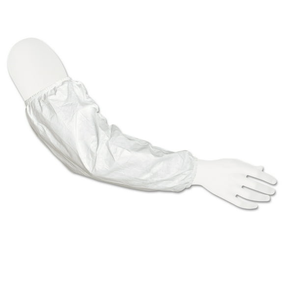 Tyvek IsoClean Sleeves, 18 in., White, One Size Fits Most, 100/Carton