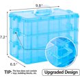 thumbnail image 6 of Casewin Large 3 Tier Stackable Adjustable Compartment Slot Bead Craft Jewellery Tool Storage Organiser, with 30 Compartments,Snap-lock Tray Container Box,Blue, 6 of 8