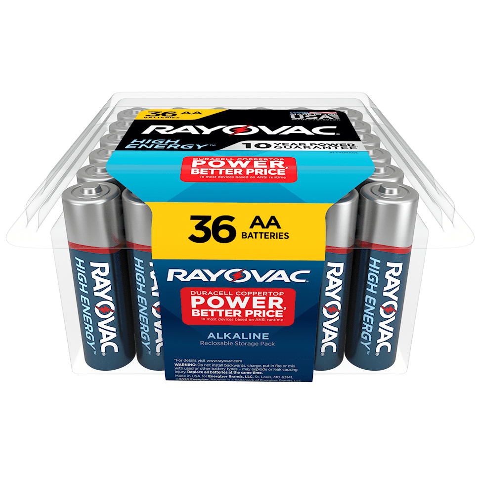 Rayovac High Energy AA Batteries (36 Pack), Double A Batteries