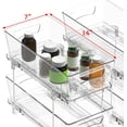 thumbnail image 3 of 2 Tier Basket Drawer Cabinet Pull-Out Organizer, 2 Pack, Clear, 3 of 8