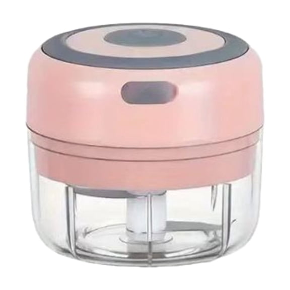 Multi-Function Baby Food Maker Portable Electric Garlic Chopper: 100ml Cordless Food Grinder for Baby Meat, USB Rechargeable 2-Blade Mini Food Processor in Pink E 100ml【2-blade】