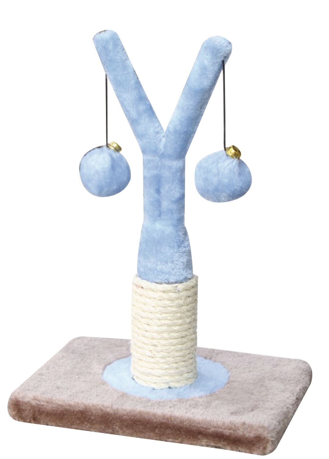 Poteau à chat en forme de Y en Penn Sisal Penn Plax avec jouets suspendus à suspendre - 12 pouces de hauteur