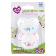 (4 pack) (4 Pack) Parent's Choice Silicone Orthodontic Pacifiers, 6+ Months - 2 Counts