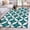 Teal Green, variant on Rectangle Area Rugs 2 x 3 Ft, Red Geometric Non-Slip Residential Carpet, Vintage Rhombus Circle Texture Indoor Crawling Mats Runner Rugs for Living Room/Dining Room/Bedroom