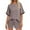 Dark Gray, variant on 2 Piece Outfit Sets for Women Crewneck Short Sleeve Casual Summer Shirt and Shorts Suits Solid Color Lounge Pajamas Set