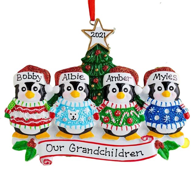 Árbol De Navidad Personalizado Animal Familia Tradición Invierno Regalo Año Navidad Colgante Decoración Regalos Methold HA044216-02