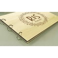 thumbnail image 2 of Wood Engraved Photo Album Anniversary Scrapbook Personalized Rustic Wedding Guest Book, 2 of 2