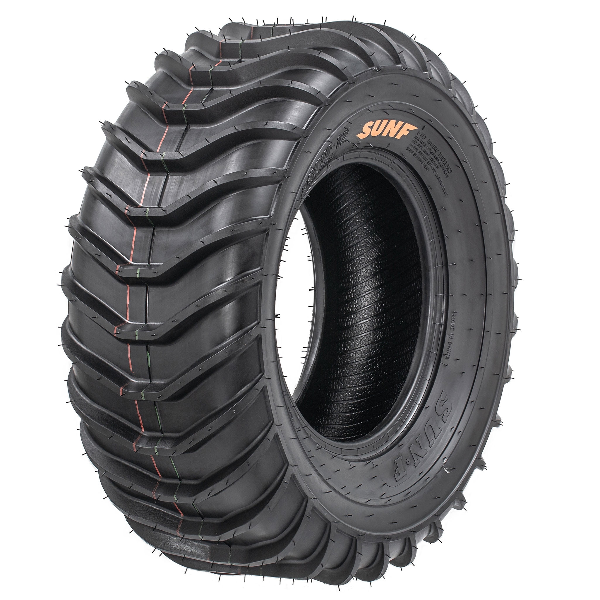 SunF ATV/UTV All Terrain Quad Tire 25x8-12 & 25x10-12 6 PR Tubeless A033 (Set of 4)