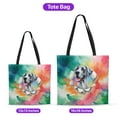 thumbnail image 5 of Funny Watercolor Adorable Great Dane Peeking Through Torn Paper Effect All Over Print 3D Canvas Tote Bag Danes Dog Lover Gifts Reusable Handbag - 00026, 5 of 5