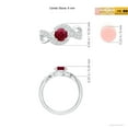 thumbnail image 5 of ANGARA Natural Solitaire Round 1 ct Ruby Infinity Promise Ring in 14K White Gold for Women (Size-6mm) | July Birthstone, Birthday, Anniversary, Jewelry Gift for Women | Natural Ruby Ring, 5 of 9